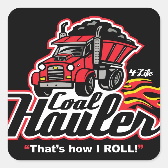 COAL HAULER SQUARE STICKER (Front)
