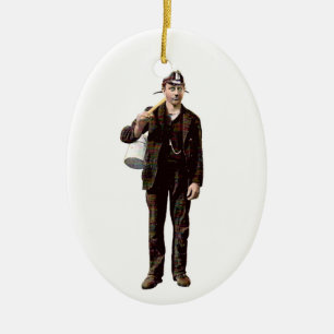 Coal Miner 1910 Ceramic Ornament