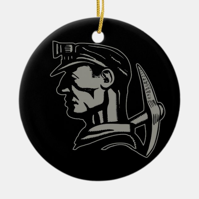 COAL MINER CERAMIC ORNAMENT (Front)