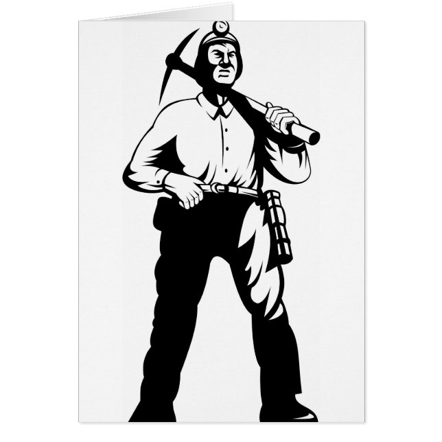 coal miner pick axe retro (Front)