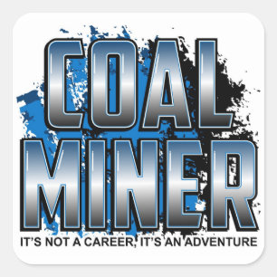 COAL MINER SQUARE STICKER