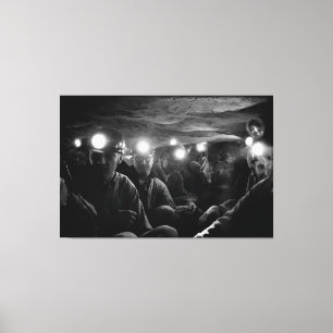 Coal Miners Deep Underground 1960 Canvas Print