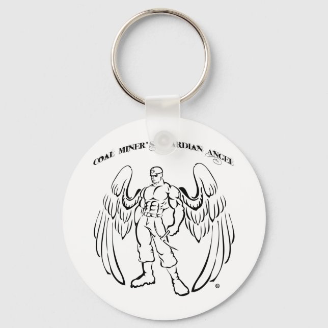 Coal Miner's Guardian Angel Keychain (Front)