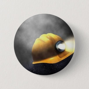coal miners hat 2 inch round button