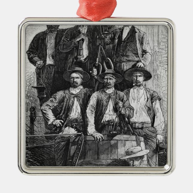 Coal Miners of Le Creusot during the Second Metal Ornament (Front)