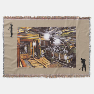 Coal Miner's Throw Blanket