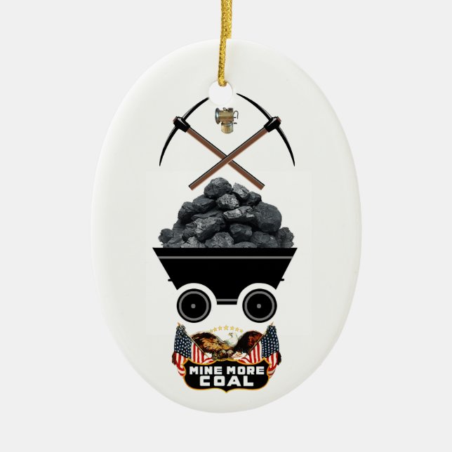 Coal Mining Ceramic Ornament (Front)