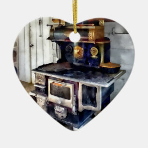 Coal Stove in Kitchen Ceramic Ornament