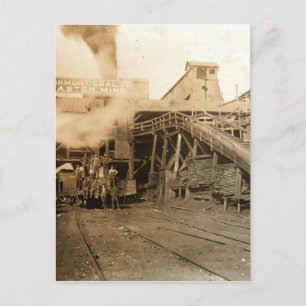Coal tipple at Gaston mine Postcard