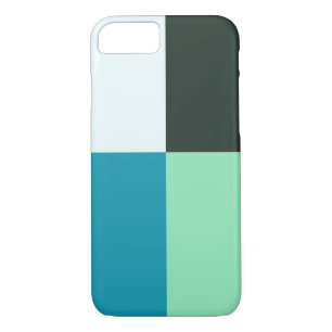 Coal White Teal Green Blue Aqua Turquoise iPhone 8/7 Case