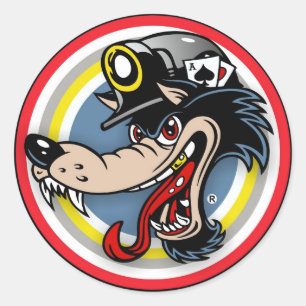 COAL WOLF CLASSIC ROUND STICKER