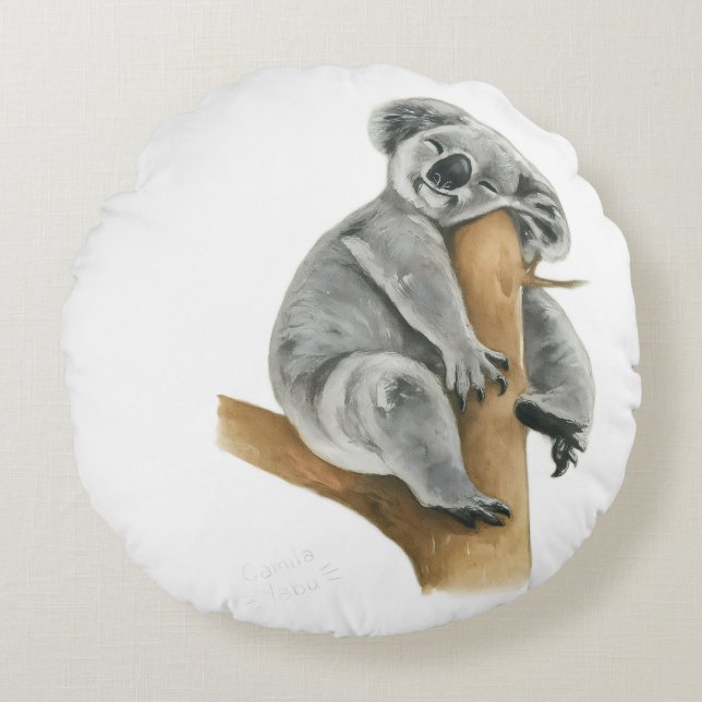 Coala soup round pillow (Front)