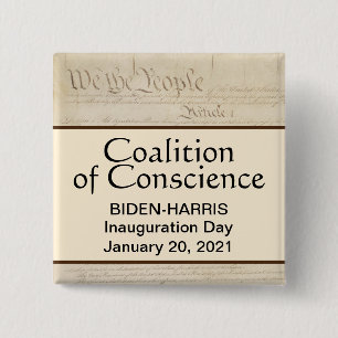 Coalition of Conscience We the People Kamala 2 Inch Square Button