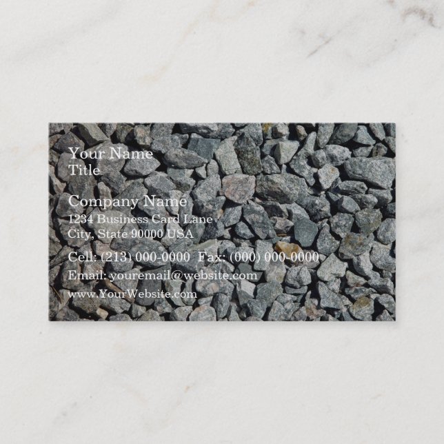 Coarse Granite Gravel Close Up Business Card (Front)
