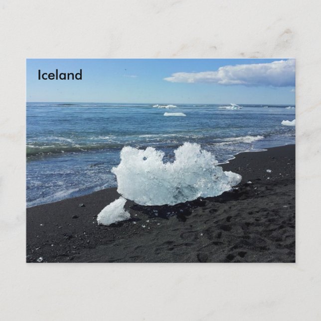 Coast by the Glacier Lagoon, Iceland Postcard (Front)
