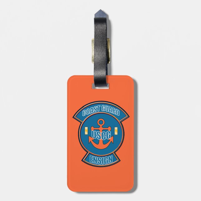 Coast Guard Anchor Ensign Luggage Tag (Back Vertical)