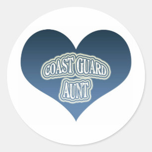 Coast Guard Aunt Classic Round Sticker