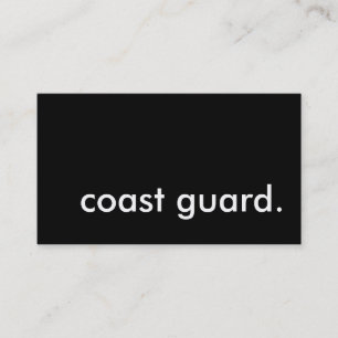coast guard. business card