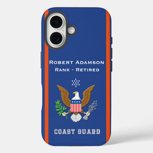 Coast Guard colours and Defence Emblem personalize Case-Mate iPhone Case (Back)