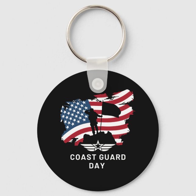 Coast guard day army keychain (Front)