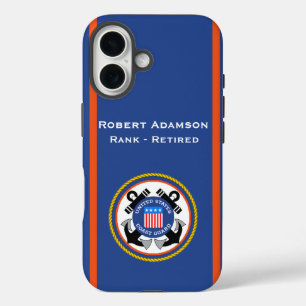 Coast Guard Emblem and colours personalize iPhone 16 Case