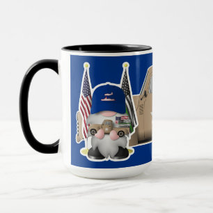 Coast Guard Gnome with Military Truck Mug