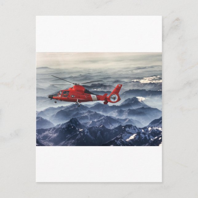 COAST GUARD HELICOPTER POSTCARD (Front)