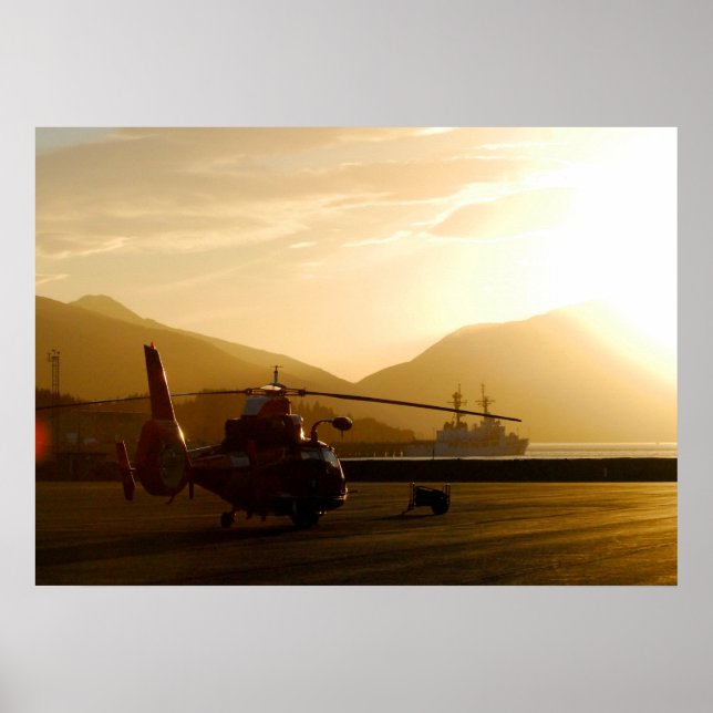 Coast Guard HH-65C Dolphin Helicopter Poster (Front)