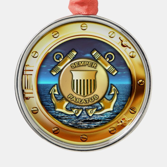 Coast Guard Metal Ornament (Front)