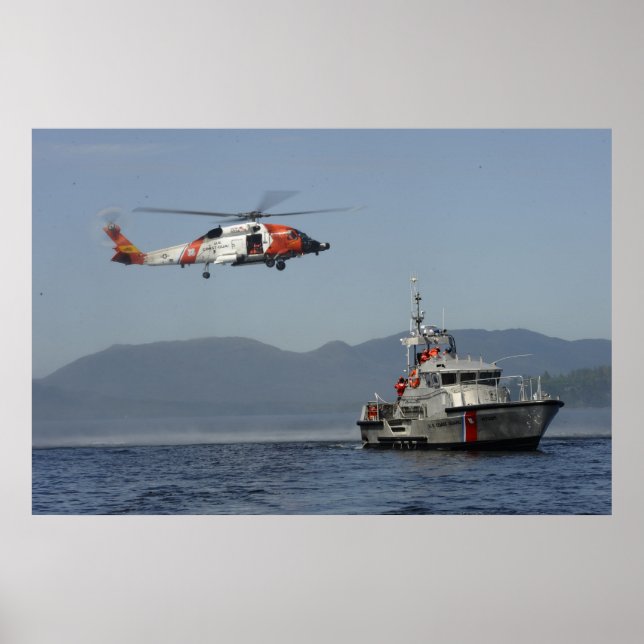 Coast Guard MH-60 Jayhawk Helicopter Poster (Front)