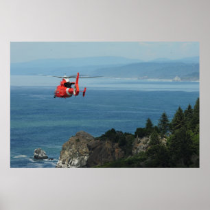 Coast Guard MH-65 Dolphin Helicopter Poster