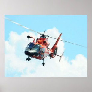Coast Guard MH-65C Dolphin Helicopter Poster