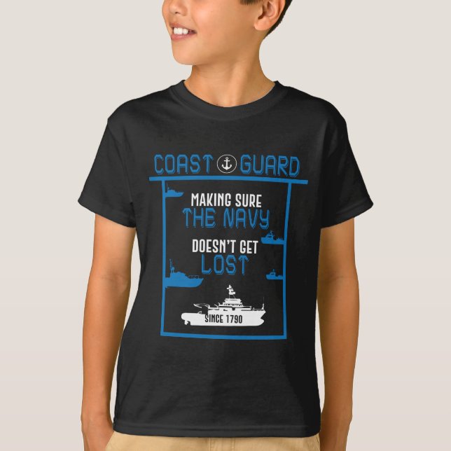 Coast Guard - Navy Gift Since 1790 seaman T-Shirt (Front)