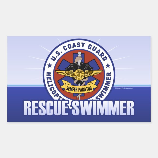 Coast Guard Rescue Swimmer Sticker (Front)