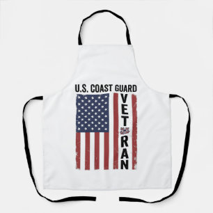 Coast Guard Veteran Flag Vintage Vector Design_1 Apron