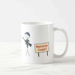 Coast Guard "Warning: Coast" Ceramic Mug