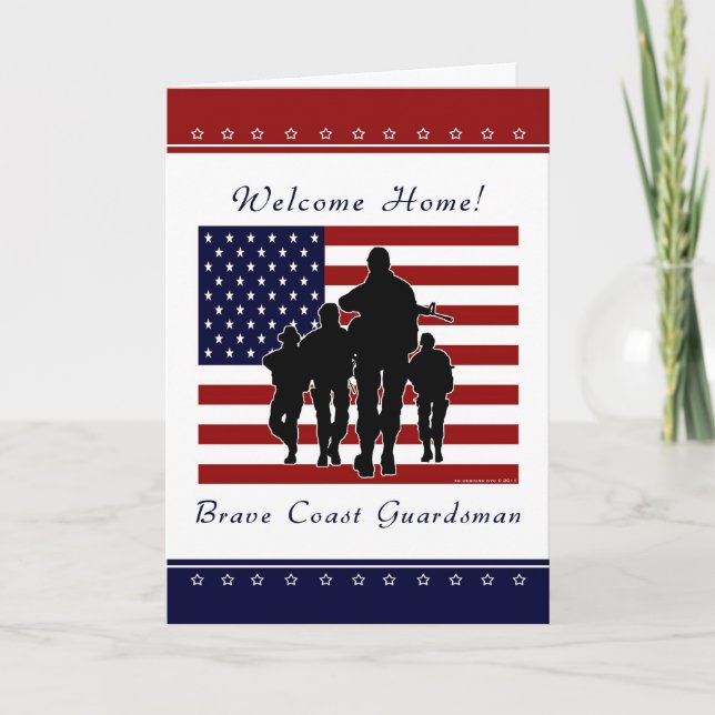 Coast Guard - Welcome Home Guardsman Greeting Card (Front)