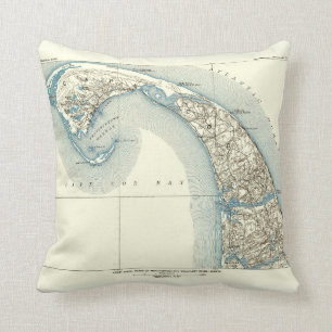 Coast Lines Provincetown Truro and Wellfleet Throw Pillow