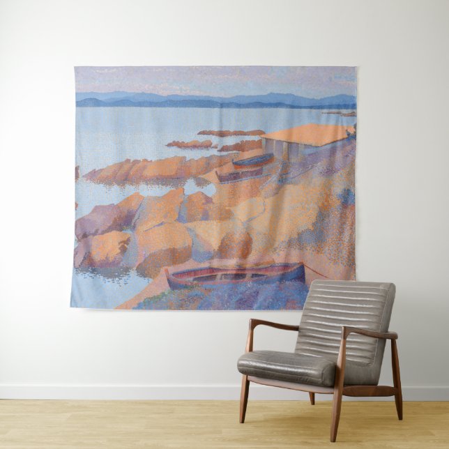 "Coast near Antibes" by Henri Edmond Cross Tapestry (In Situ (Horizontal))
