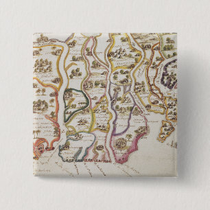 Coast of Africa and the River Gambia 1622 2 Inch Square Button