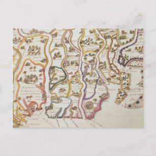 Coast of Africa and the River Gambia   1622 Postcard