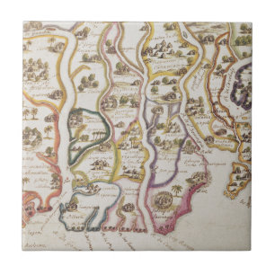 Coast of Africa and the River Gambia 1622 Tile