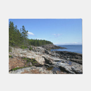 Coast of Bar Island at Acadia National Park Doormat