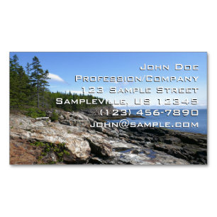 Coast of Bar Island at Acadia National Park Magnetic Business Card