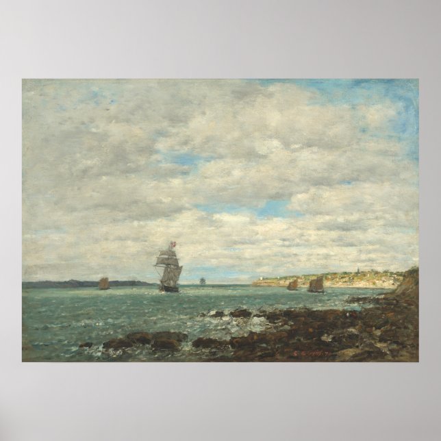 Coast of Brittany - Eugène Boudin Fine Art Poster (Front)