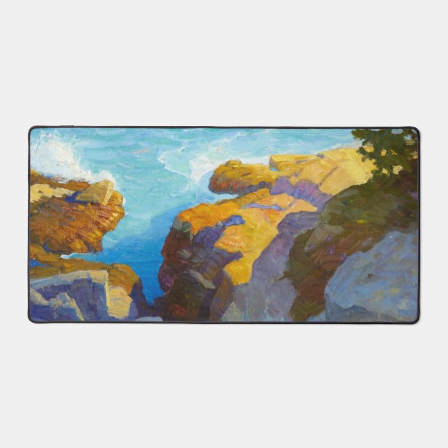Coast of Maine by Newell Convers Wyeth Desk Mat (Front)
