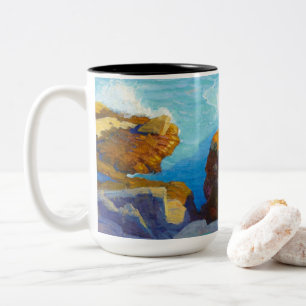 Coast of Maine by Newell Convers Wyeth Two-Tone Coffee Mug