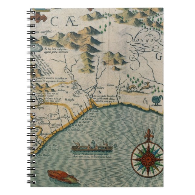 Coast of North Carolina, detail of the map titled Notebook (Front)