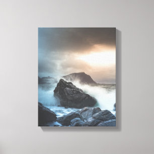 Coast of Norway Landscape Photo Canvas Print