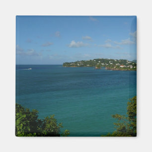 Coast of St. Lucia Caribbean Vacation Photo Magnet